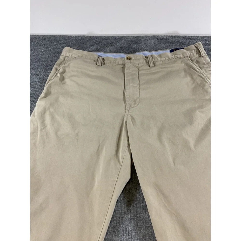 Polo Ralph Lauren Pants Mens 38x32 Stretch Straight Fit Khaki Chino Casual Class